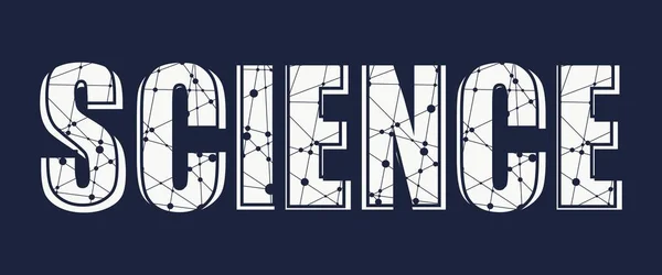 Lettrage Word Science — Image vectorielle