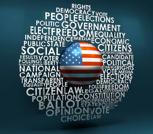 Elections relative tags cloud — Stock Photo, Image