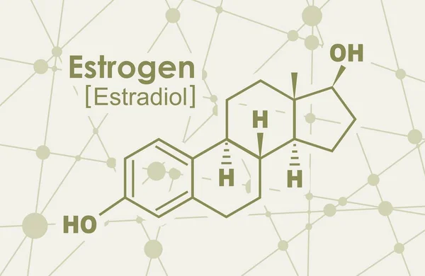 Fórmula de estrógeno hormonal . — Archivo Imágenes Vectoriales