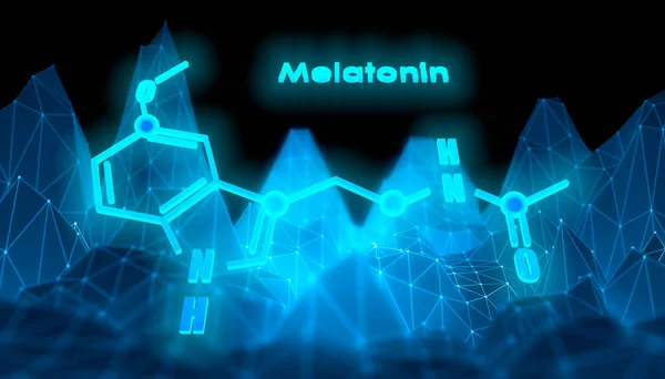 Molekul hormon Melatonin. — Stok Foto