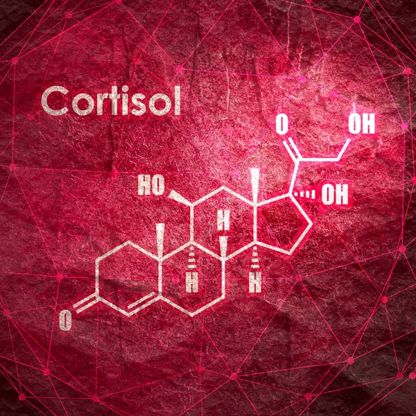 Kortisol hormon steroid — Stok Foto