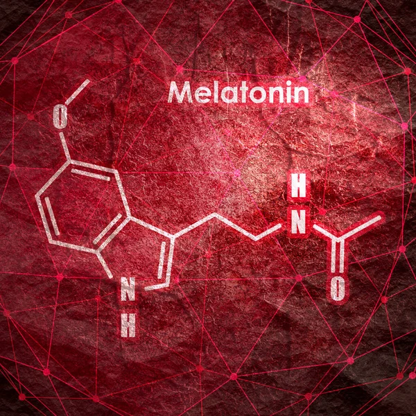 Molekul hormon Melatonin. — Stok Foto