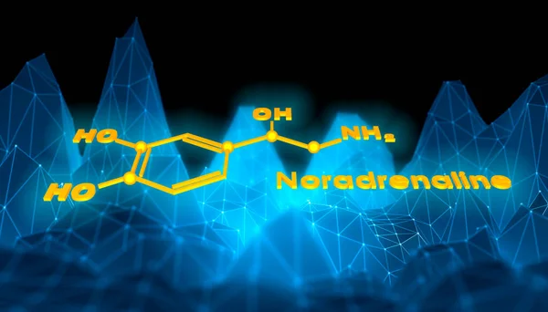 Wzór hormon noradrenalina. — Zdjęcie stockowe