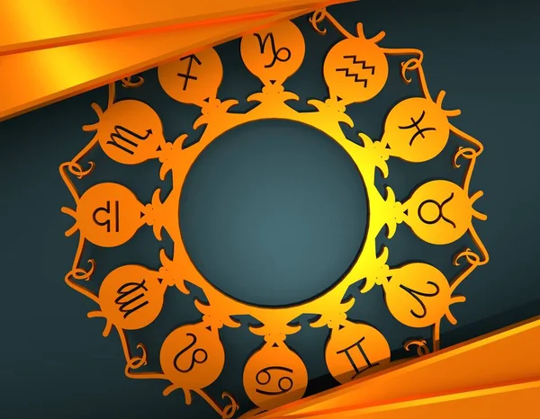 Símbolos astrológicos en círculo . — Foto de Stock