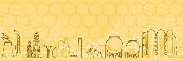 Banner de cabecera industrial — Vector de stock