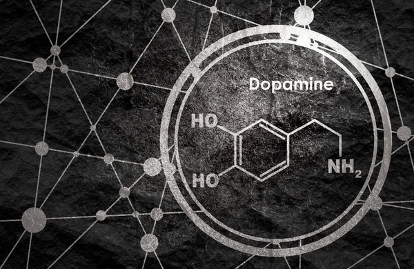 Formula hormon dopamin. — Stok Foto