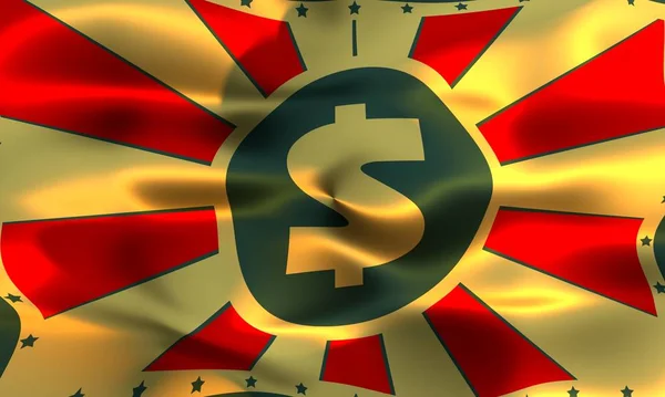 Dollar icon on banner — Stock Photo, Image