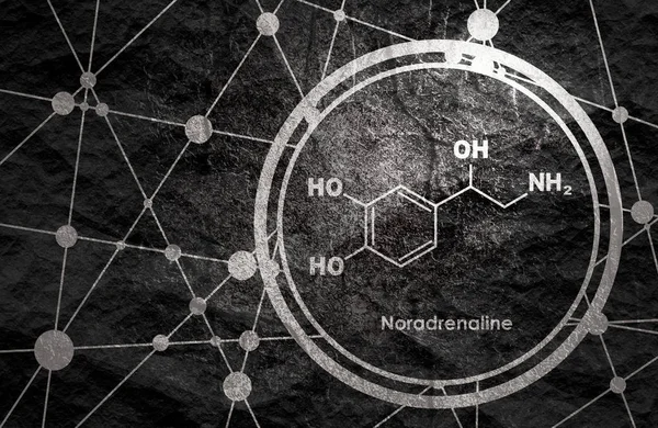 Hormon Formula noradrenalin. — Stok Foto