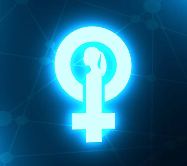 Female symbol icon — Stock Photo, Image