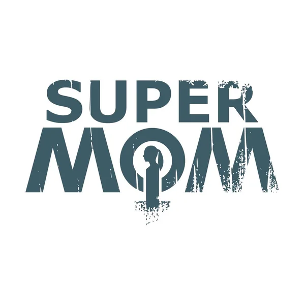 Super mama text — Vector de stoc