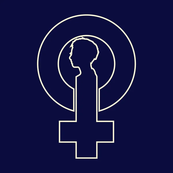 Female symbol icon — Stock Vector
