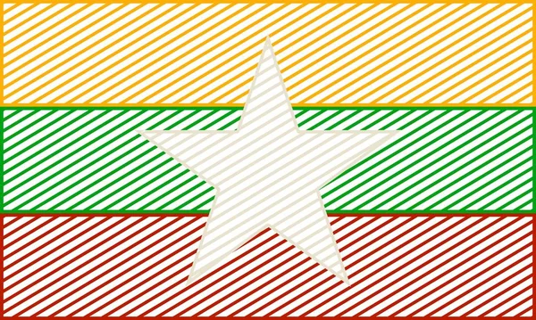 MYANMAR Bandeira nacional — Vetor de Stock