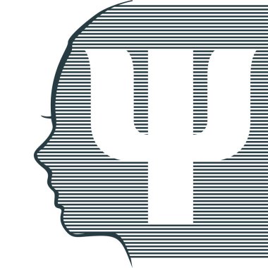 Bir kadın kafası silueti..