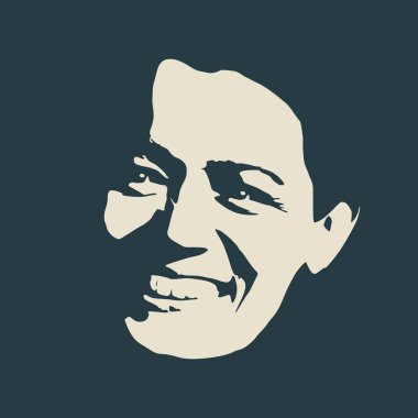 Bir kadın kafası silueti..