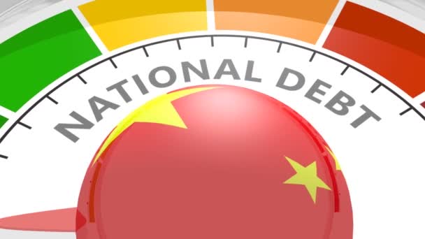 Koncepcja długu krajowego — Wideo stockowe