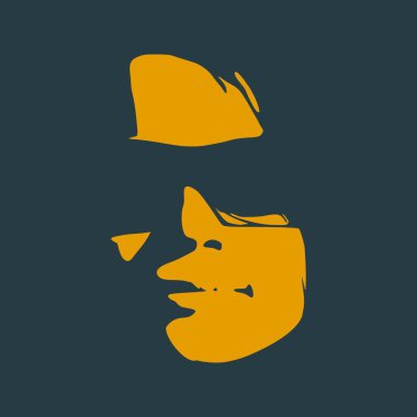 Bir kadın kafası silueti..