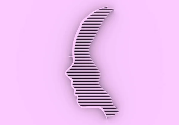 La silueta de la cabeza femenina. —  Fotos de Stock