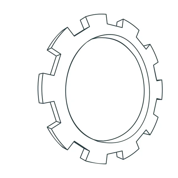 3d cog wheel — Stock Vector