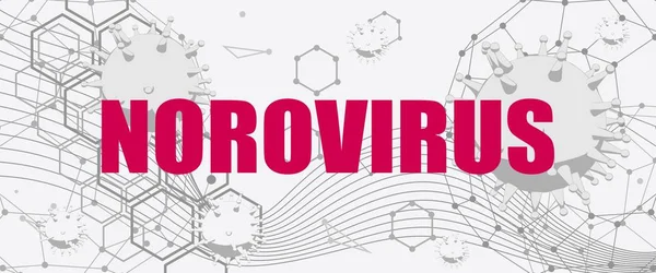 Conceito de vírus Norovirus — Vetor de Stock