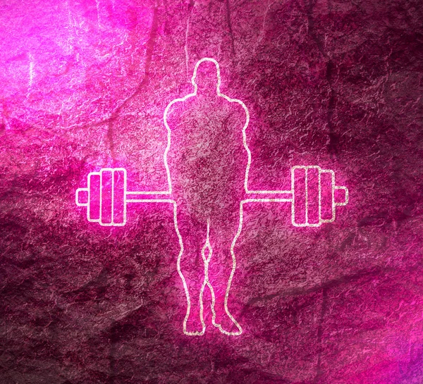 Silhouette de bodybuilder posant — Photo