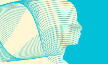 Erkek kafasının silueti.