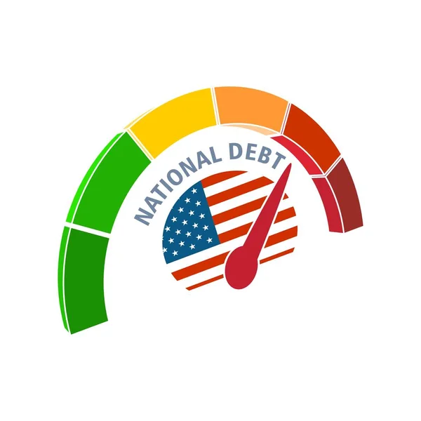 Concepto de deuda nacional — Archivo Imágenes Vectoriales