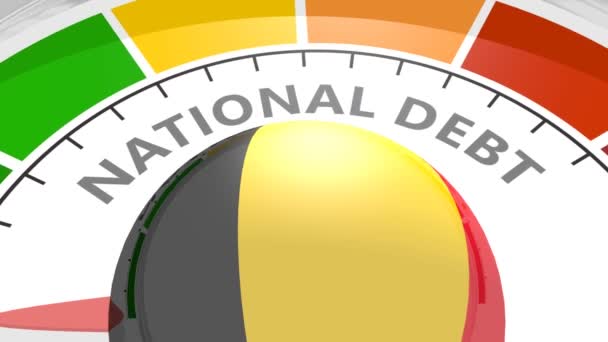 Conceito de dívida nacional — Vídeo de Stock