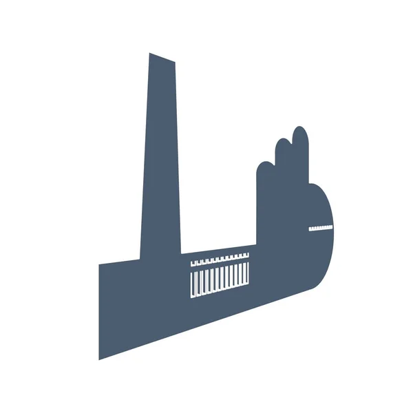 Icono industrial de fábrica — Vector de stock