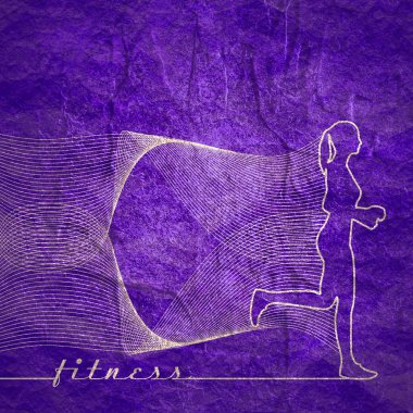 Koşan kadın silueti