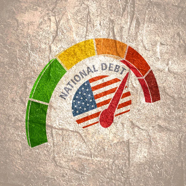 Концепція Національного боргу — стокове фото
