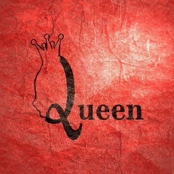 Sílhueta rainha medieval — Fotografia de Stock