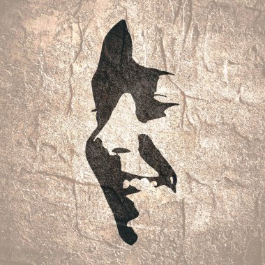 Bir kadın kafası silueti..