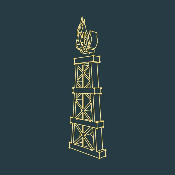 Icono torre de gas. — Vector de stock