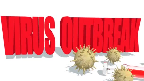 Concetto di epidemia di virus — Video Stock