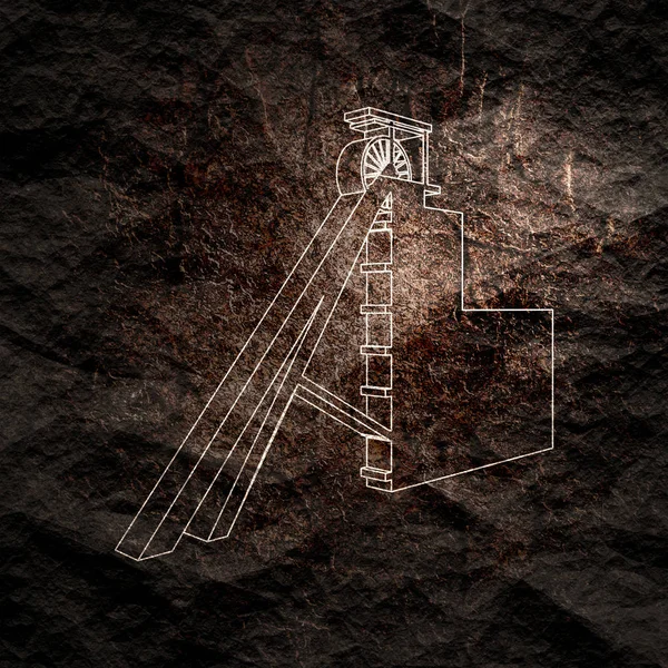 Kömür madenciliği simgesi — Stok fotoğraf