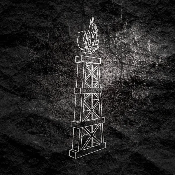 Gaz kulesi simgesi. — Stok fotoğraf