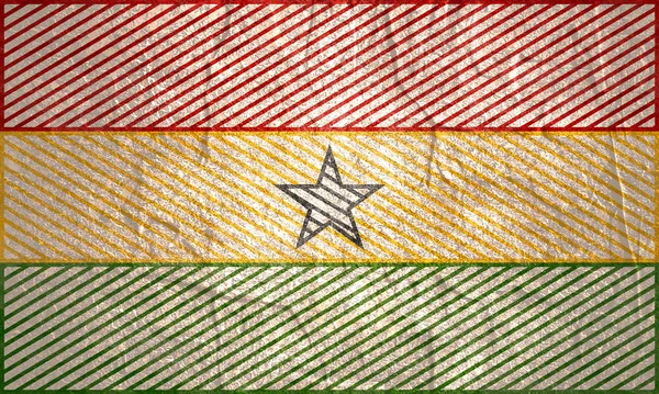 Flaga narodowa Ghany — Zdjęcie stockowe