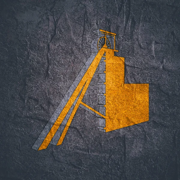 Ikone des Kohlebergbaus — Stockfoto