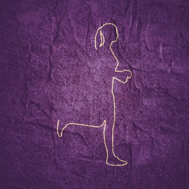 Koşan kadın silueti