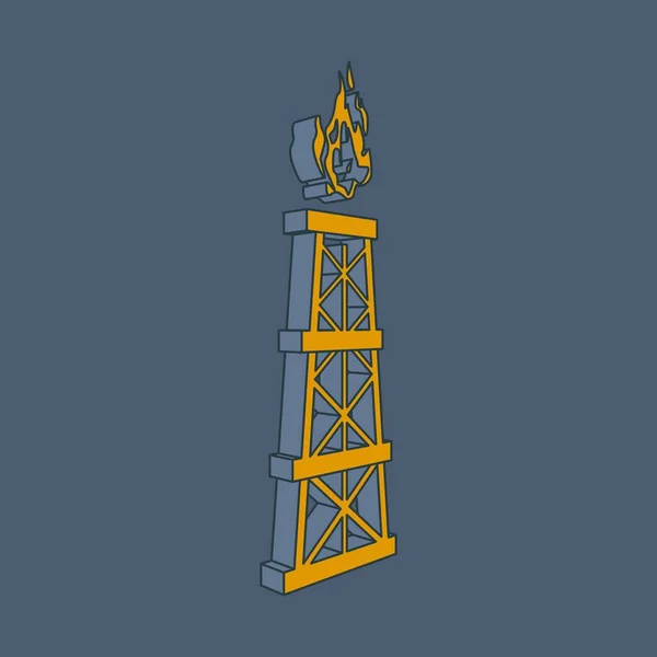 Icono torre de gas. — Vector de stock
