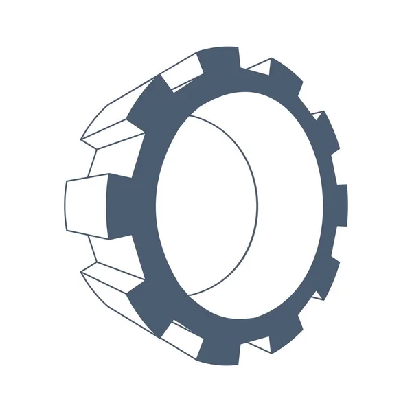 3d cog wheel — Stock Vector