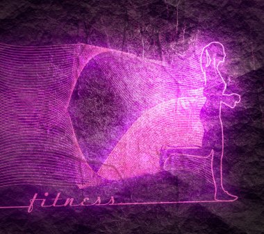 Koşan kadın silueti