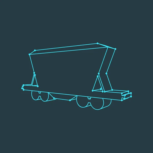 Güterwaggon-Ikone. — Stockvektor