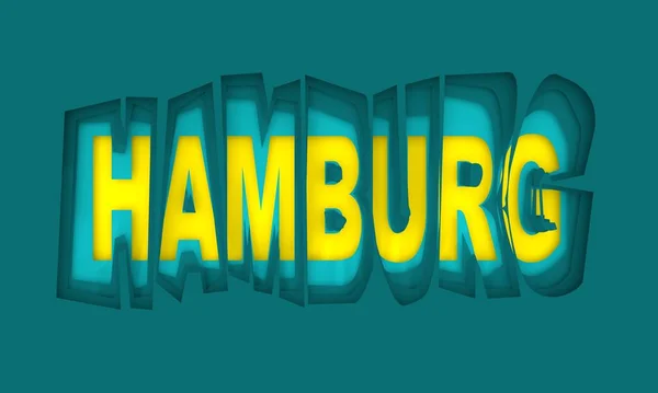 Hamburgo ciudad nombre . — Foto de Stock