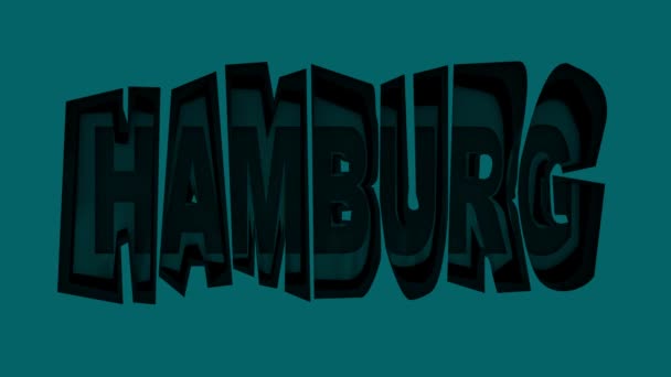 Hamburg city name. — Stock Video