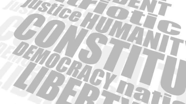 민주주의 태그 클라우드 개념 — 비디오