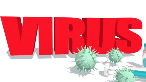 Concept virusziekte — Stockvideo