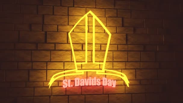 聖ダビデの日の挨拶 — ストック動画