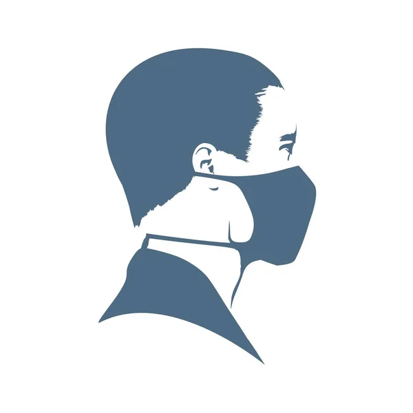 Humano usando una máscara médica — Archivo Imágenes Vectoriales