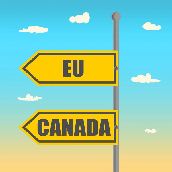 CETA - Comprehensive Economic and Trade Agreement — Stock Vector